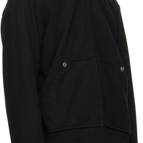 Omar Afridi Mens Rivet Hoodie 100% Cotton Long Sleeve Full Zip Black Size Small - Picture 2 of 4